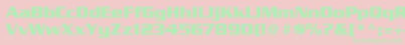 GeodetDisplaySsi Font – Green Fonts on Pink Background