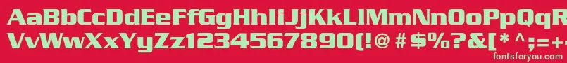 GeodetDisplaySsi Font – Green Fonts on Red Background