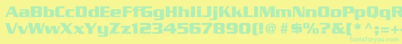 GeodetDisplaySsi Font – Green Fonts on Yellow Background