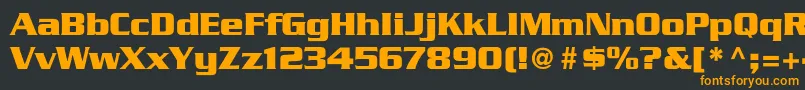 GeodetDisplaySsi Font – Orange Fonts on Black Background