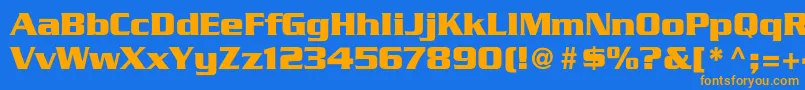 GeodetDisplaySsi Font – Orange Fonts on Blue Background