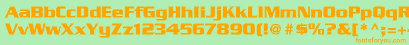 GeodetDisplaySsi Font – Orange Fonts on Green Background