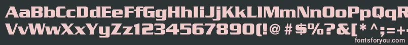 GeodetDisplaySsi-fontti – vaaleanpunaiset fontit mustalla taustalla