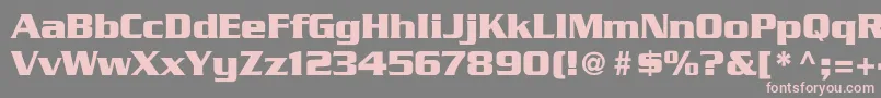 GeodetDisplaySsi-fontti – vaaleanpunaiset fontit harmaalla taustalla