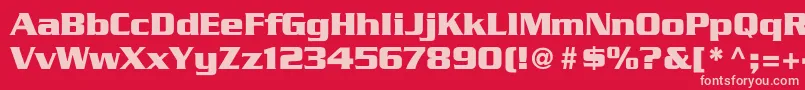 GeodetDisplaySsi Font – Pink Fonts on Red Background