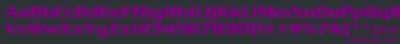 Шрифт GeodetDisplaySsi – фиолетовые шрифты на чёрном фоне