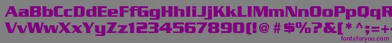 Шрифт GeodetDisplaySsi – фиолетовые шрифты на сером фоне