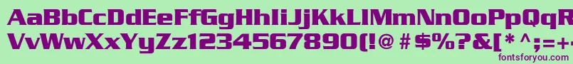 GeodetDisplaySsi Font – Purple Fonts on Green Background