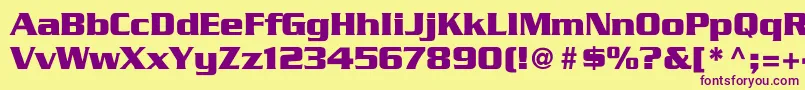 GeodetDisplaySsi Font – Purple Fonts on Yellow Background