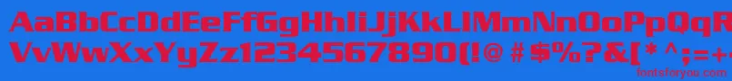 GeodetDisplaySsi Font – Red Fonts on Blue Background