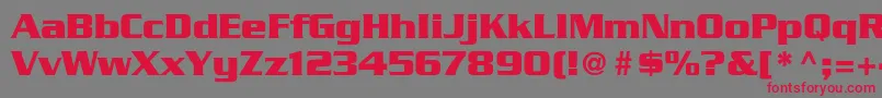 GeodetDisplaySsi Font – Red Fonts on Gray Background