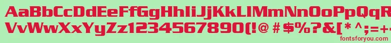 GeodetDisplaySsi Font – Red Fonts on Green Background