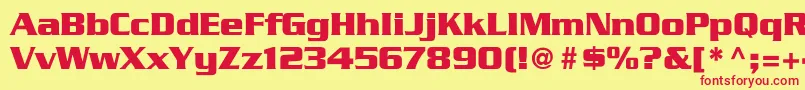 GeodetDisplaySsi Font – Red Fonts on Yellow Background