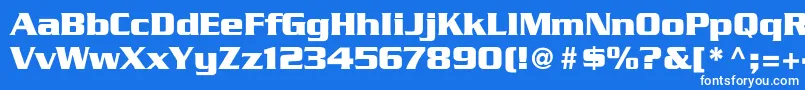 GeodetDisplaySsi-fontti – valkoiset fontit sinisellä taustalla