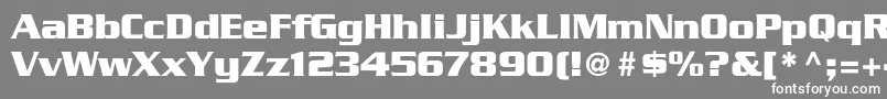 GeodetDisplaySsi-fontti – valkoiset fontit harmaalla taustalla