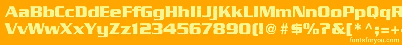GeodetDisplaySsi Font – Yellow Fonts on Orange Background