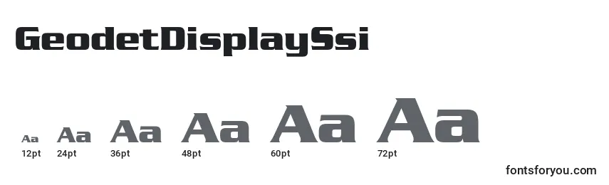 GeodetDisplaySsi Font Sizes