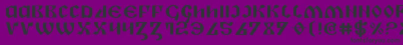 フォントPipere – 紫の背景に黒い文字