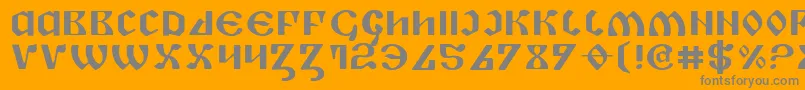 フォントPipere – オレンジの背景に灰色の文字