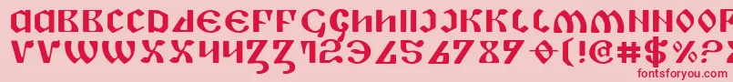 Pipere Font – Red Fonts on Pink Background