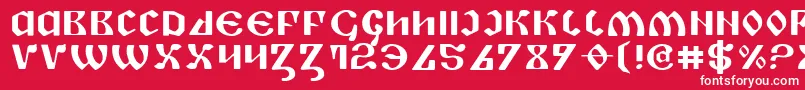 フォントPipere – 赤い背景に白い文字