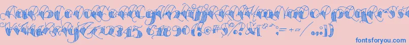 Espesorolas1 Font – Blue Fonts on Pink Background