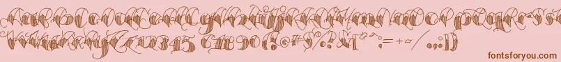 Espesorolas1 Font – Brown Fonts on Pink Background