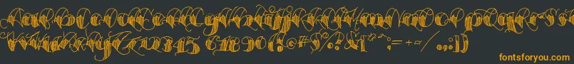 Espesorolas1 Font – Orange Fonts on Black Background