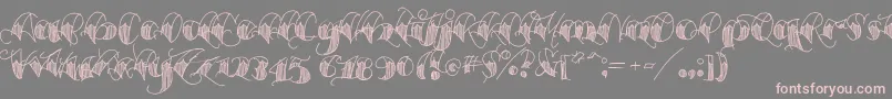 Шрифт Espesorolas1 – розовые шрифты на сером фоне