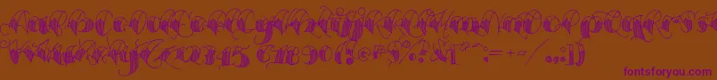 Espesorolas1 Font – Purple Fonts on Brown Background
