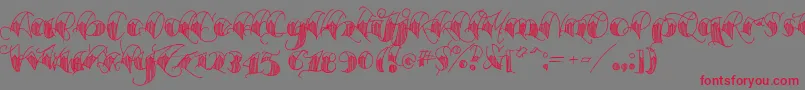 Espesorolas1 Font – Red Fonts on Gray Background