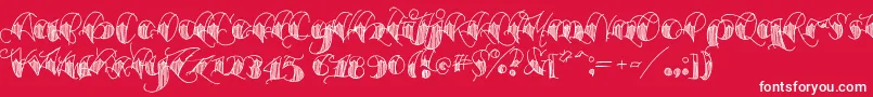 Espesorolas1 Font – White Fonts on Red Background