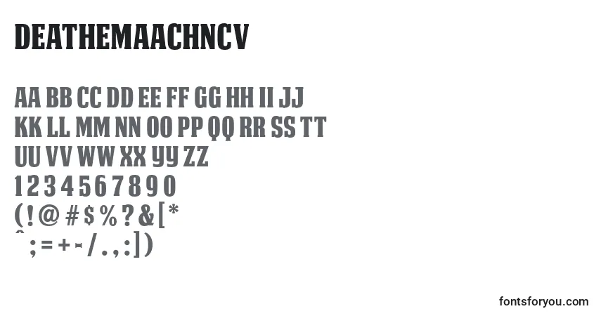 Fuente DeatheMaachNcv (113789) - alfabeto, números, caracteres especiales
