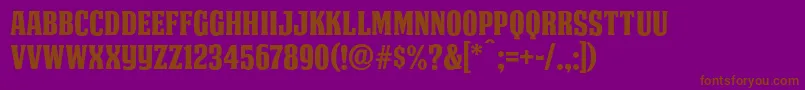 DeatheMaachNcv Font – Brown Fonts on Purple Background