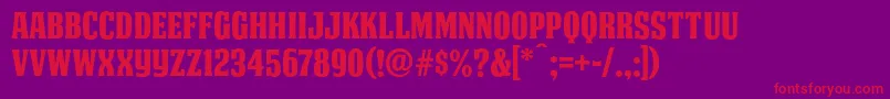 DeatheMaachNcv Font – Red Fonts on Purple Background