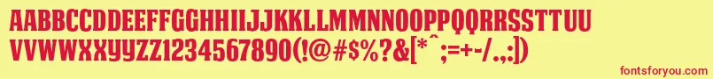 DeatheMaachNcv Font – Red Fonts on Yellow Background