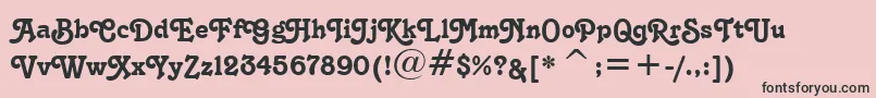 TangoBt Font – Black Fonts on Pink Background