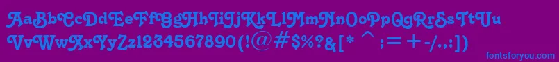 TangoBt Font – Blue Fonts on Purple Background