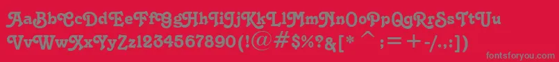 TangoBt Font – Gray Fonts on Red Background