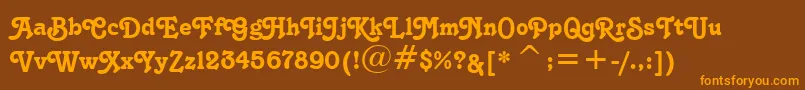 TangoBt Font – Orange Fonts on Brown Background