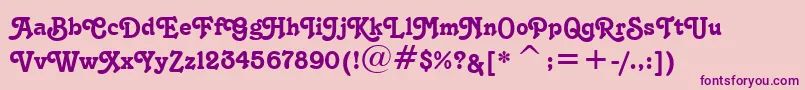 TangoBt Font – Purple Fonts on Pink Background