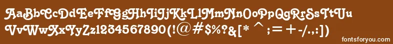 TangoBt Font – White Fonts on Brown Background