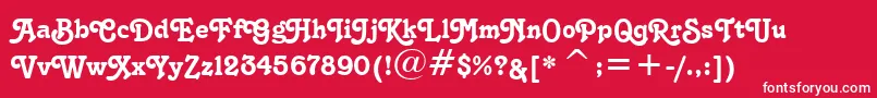 TangoBt Font – White Fonts on Red Background