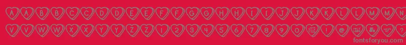 SweetHeartsTt Font – Gray Fonts on Red Background