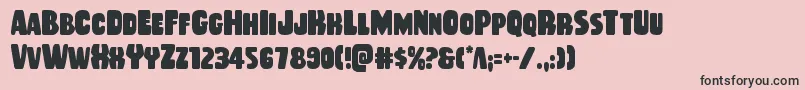 Rubberboycond Font – Black Fonts on Pink Background