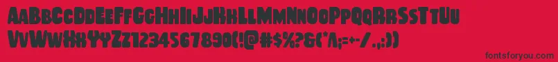 Rubberboycond Font – Black Fonts on Red Background
