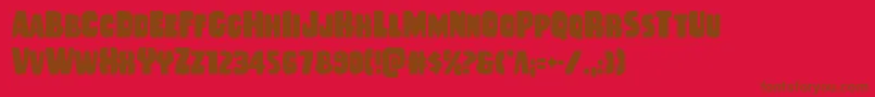 fuente Rubberboycond – Fuentes Marrones Sobre Fondo Rojo