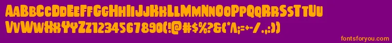 More about Rubberboycond Font Rubberboycond Font – Orange Fonts on Purple Background