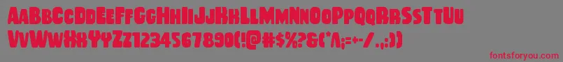 Rubberboycond Font – Red Fonts on Gray Background