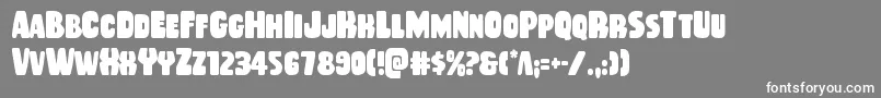 Rubberboycond Font – White Fonts on Gray Background